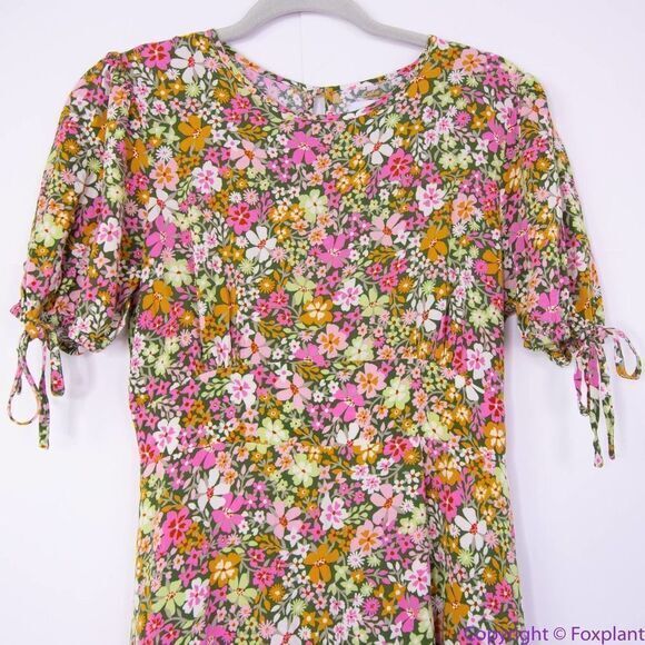 Lost + Wander Anthropologie Women's Floral Getaway Island‎ Midi Dress, M - Picture 5 of 16
